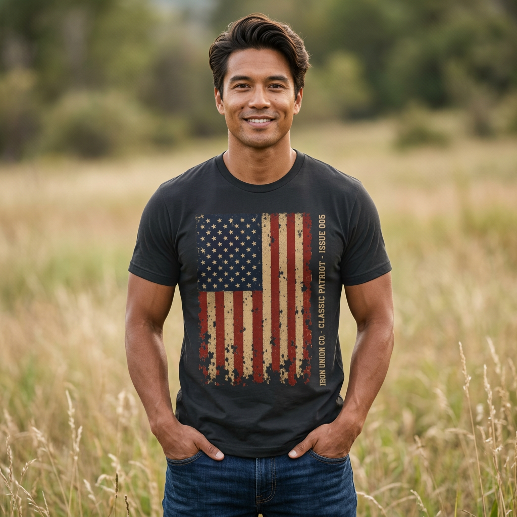 Distressed Old Glory Flag T-Shirt