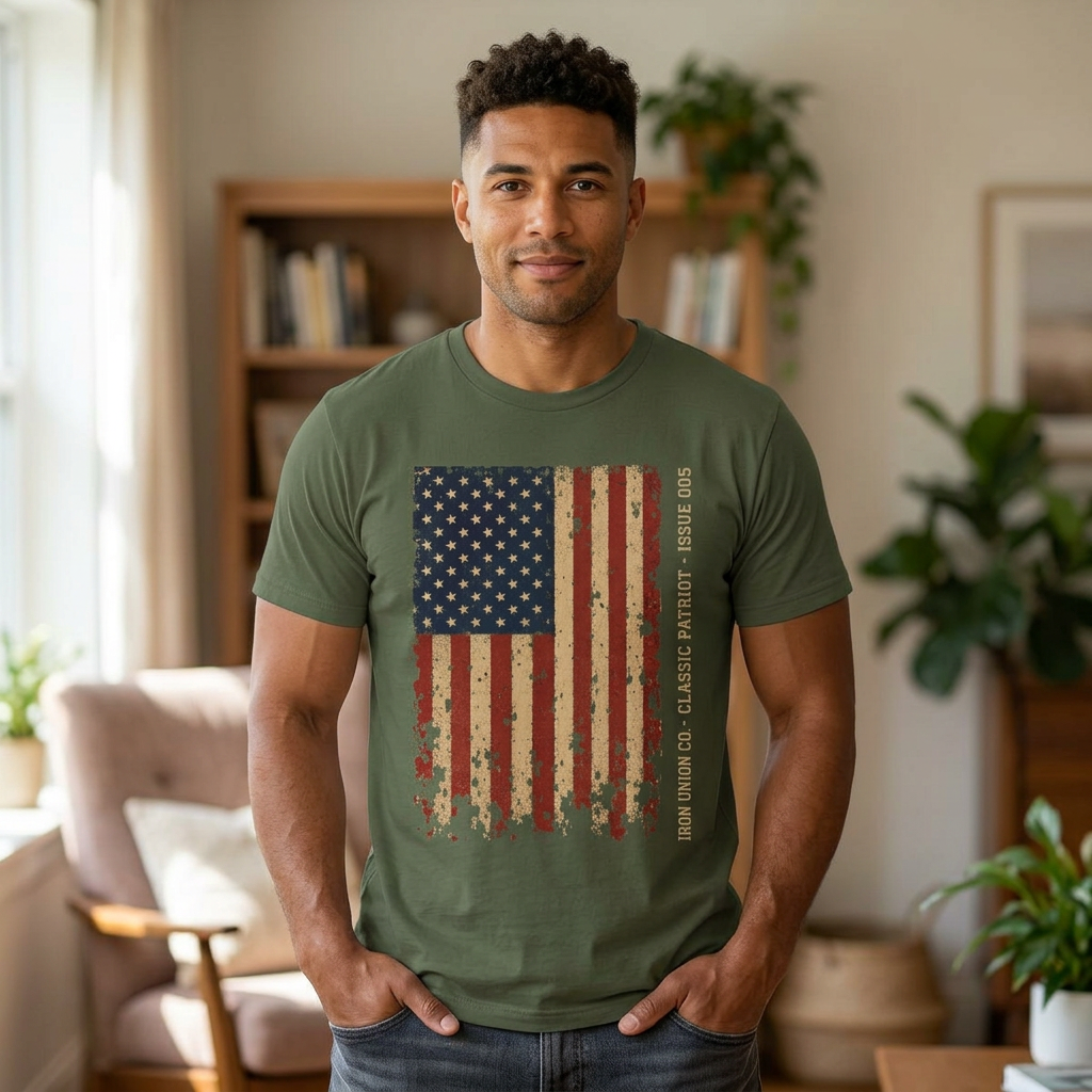 Distressed Old Glory Flag T-Shirt