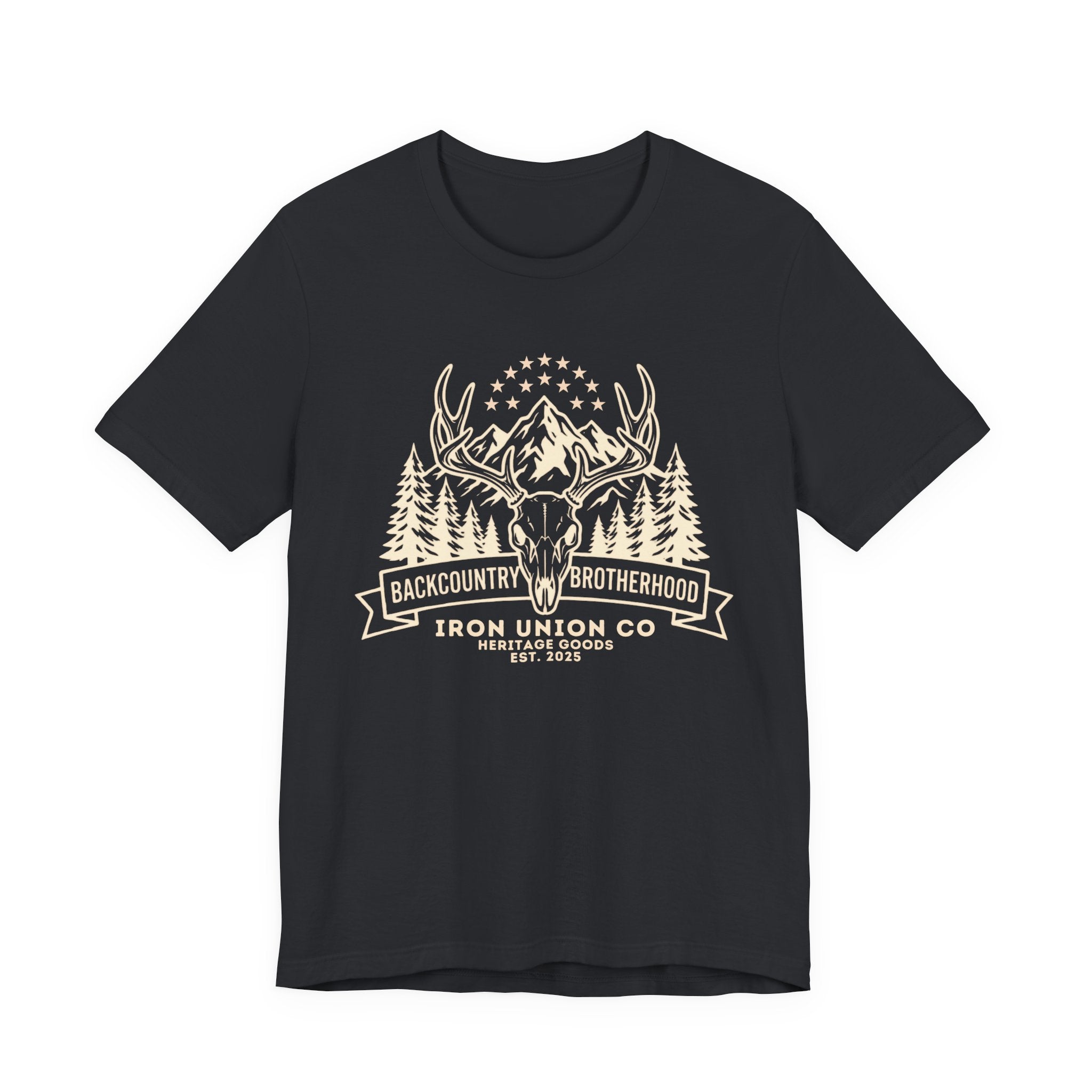 Backcountry Brotherhood Antlered Skull T‑Shirt