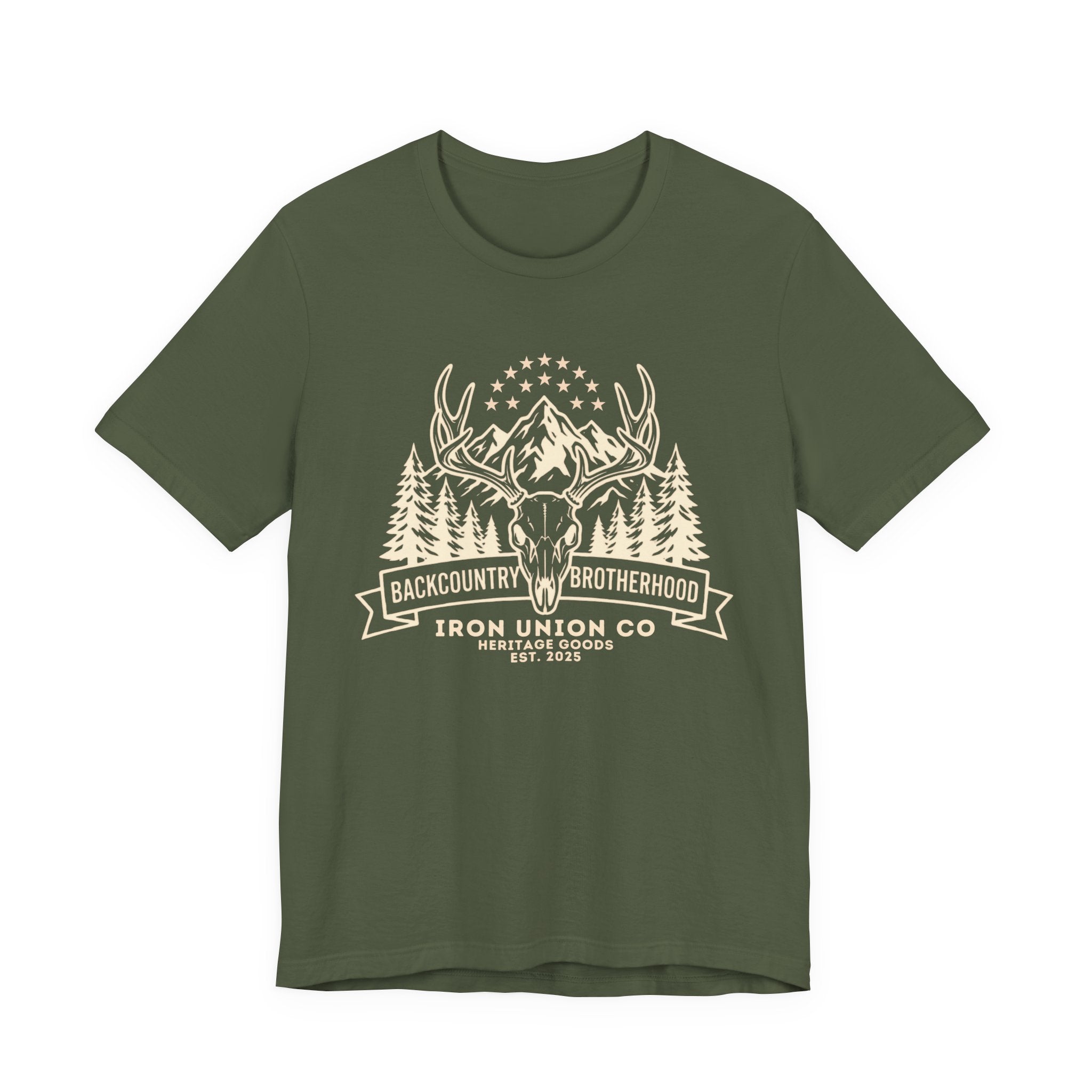 Backcountry Brotherhood Antlered Skull T‑Shirt
