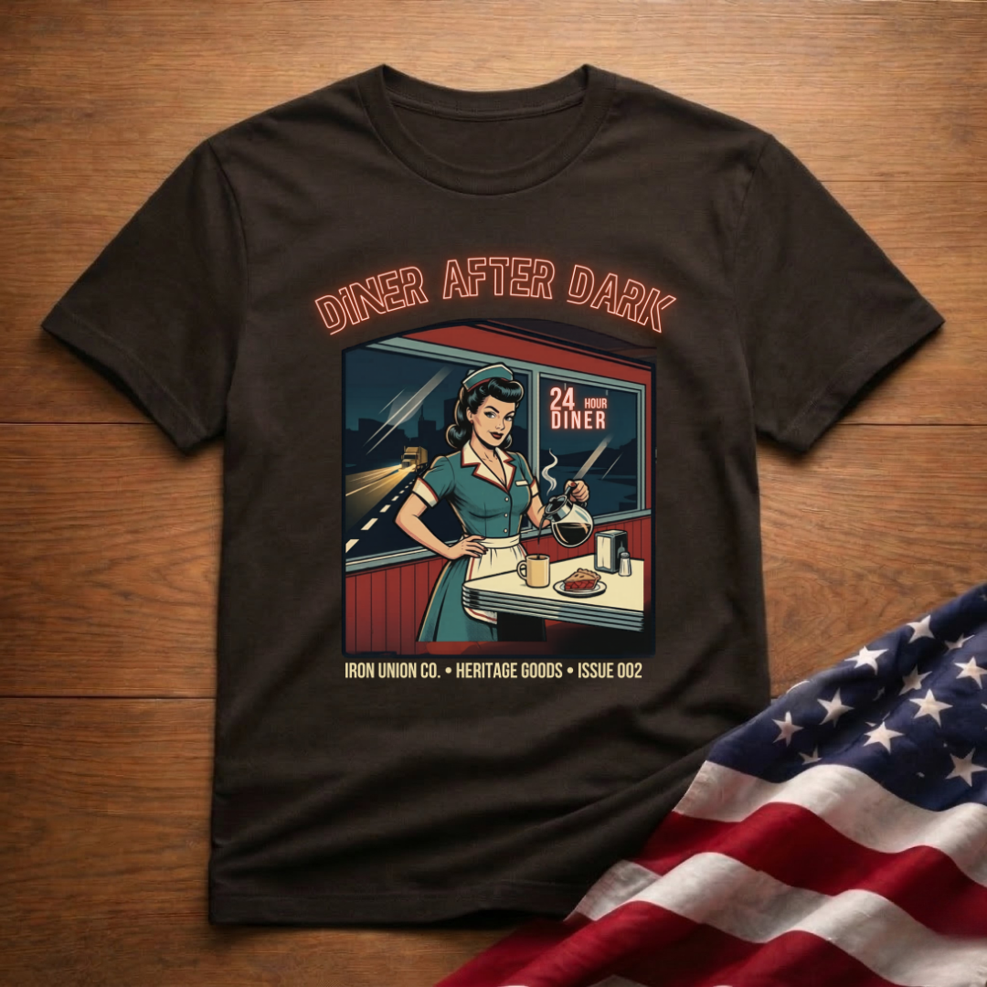Diner After Dark Retro Pin-up T-Shirt