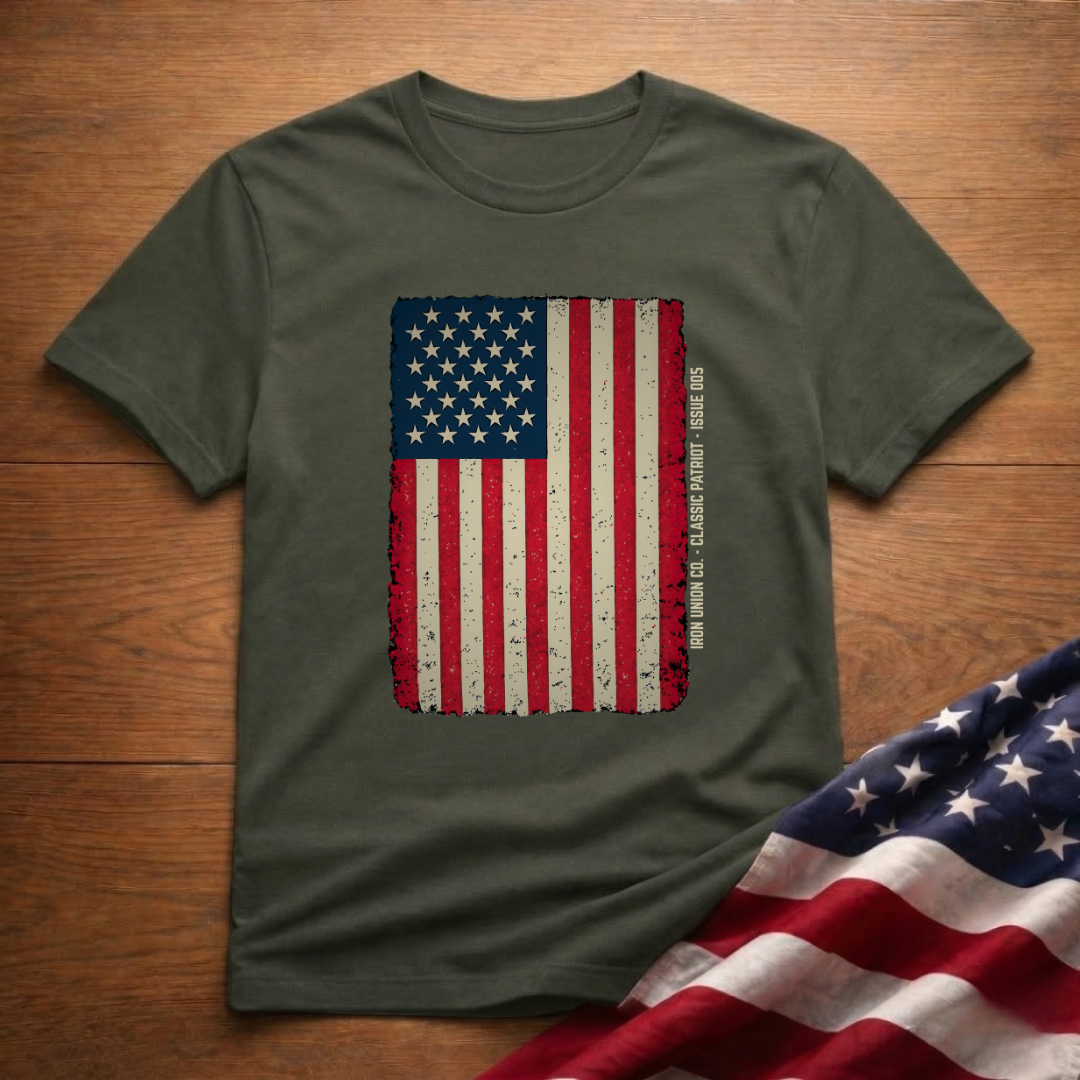 Distressed Old Glory Flag Tee